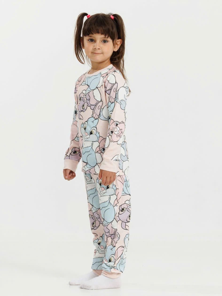 Bộ cotton Delta dư xịn hoạ tiết thỏ bunny bé gái size 2-14y