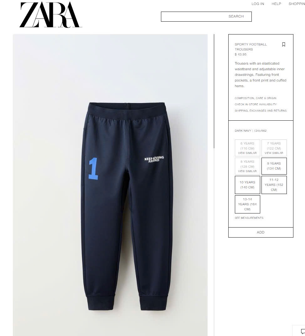 Quần thể thao ZR dư xịn nhiều màu cho bé trai size 6-14y