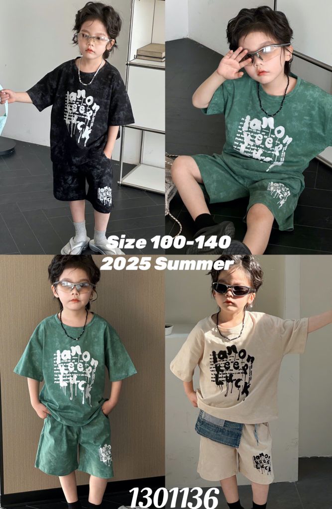 13011 - Bộ cotton QC TYTX Baby nhiều màu cho bé trai size 120-160 (form bé lưu ý bảng size)