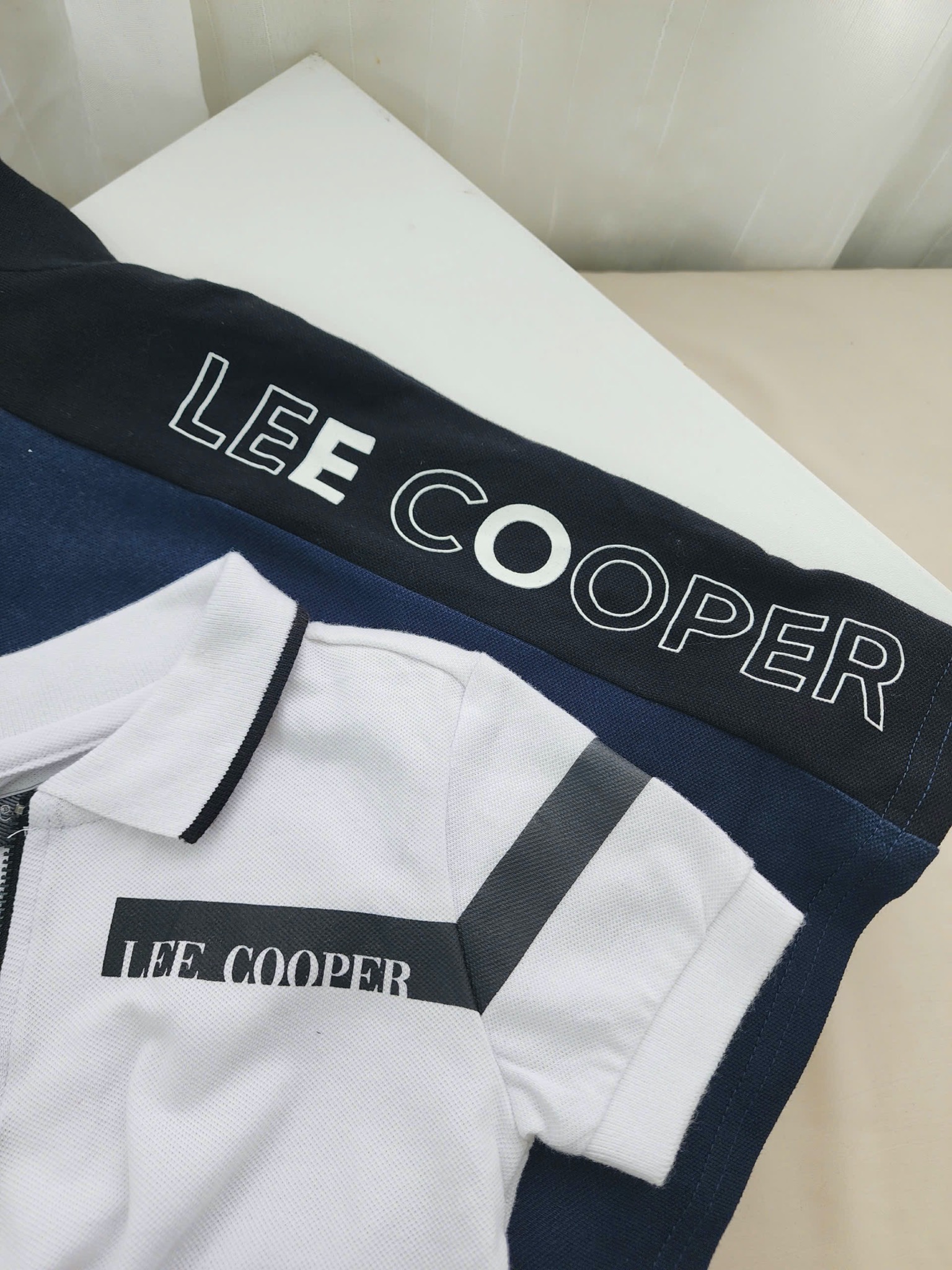 Áo polo cổ đức Lee.Cooper dư xịn 2 màu trắng, navy size 4-16y