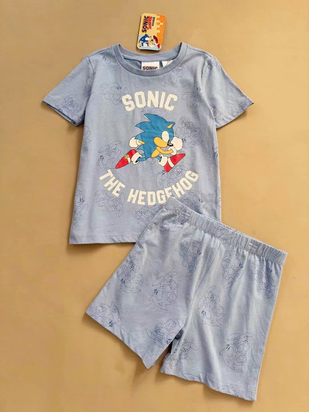 Bộ cotton dư xịn Sonic, Mario, Pawpatrol, Ô tô bé trai size 1-7y