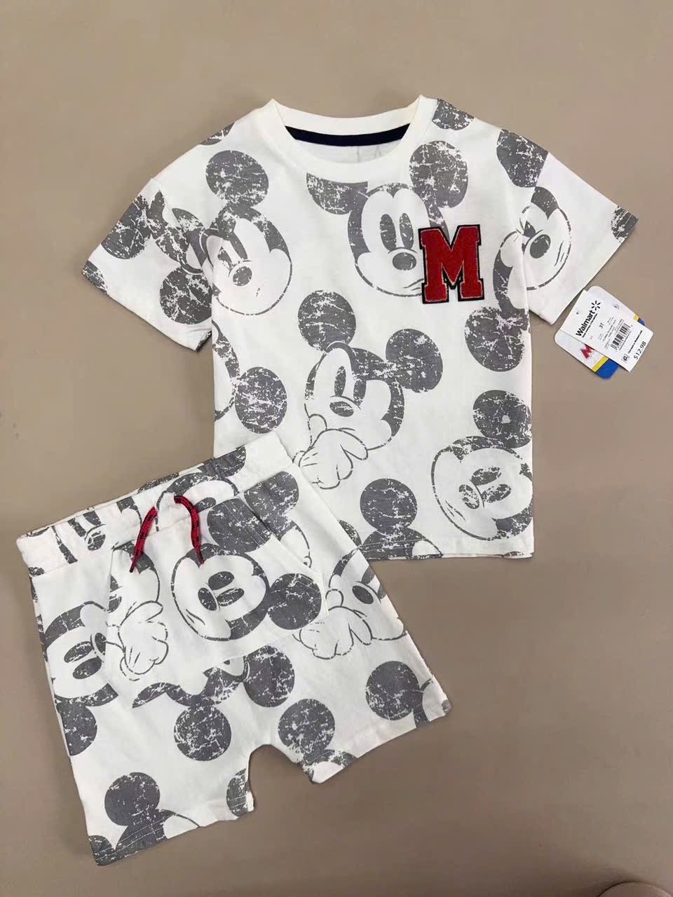Bộ thun Walmart dư xịn hoạ tiết Paw Patrol, Mickey, Bluey, Spiderman bé trai size 1-5y