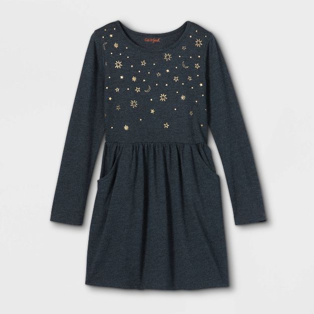 Váy cotton dài tay Cat Jack hoạ tiết BG 5-18y (Bảng màu 1)