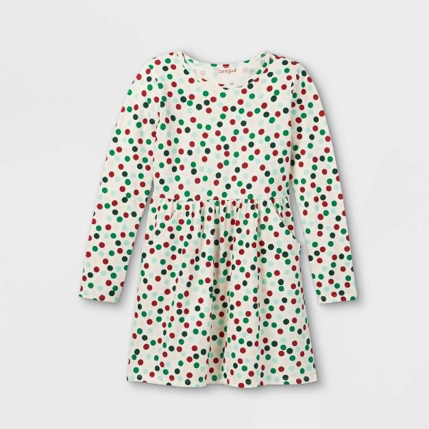Váy cotton dài tay Cat Jack hoạ tiết BG 5-18y (Bảng màu 1)
