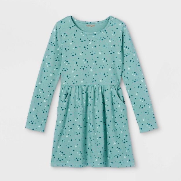 Váy cotton dài tay Cat Jack hoạ tiết BG 5-18y (Bảng màu 1)