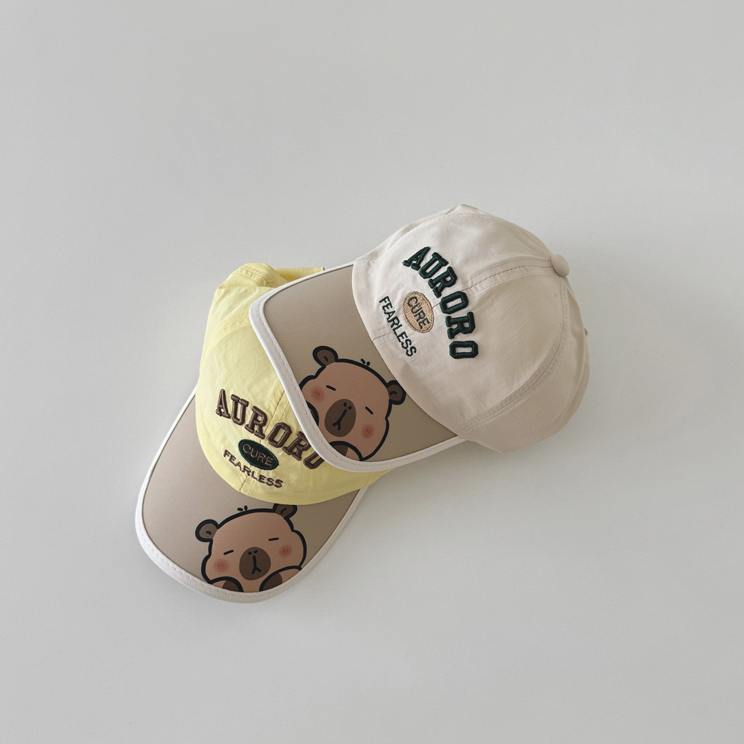 Mũ lưỡi trai vải gió Auroro Capybara 5 màu ( Free size 4 - 8y )