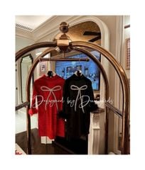 Áo dài Dungkids vải nhung tuyết đính nơ to 2 màu đỏ, đen cho bé gái size 1-10y