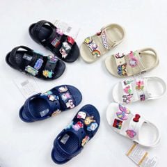 Sandal Crocs Classic trơn nhiều màu cho bé (tặng jibit) size C7-J3