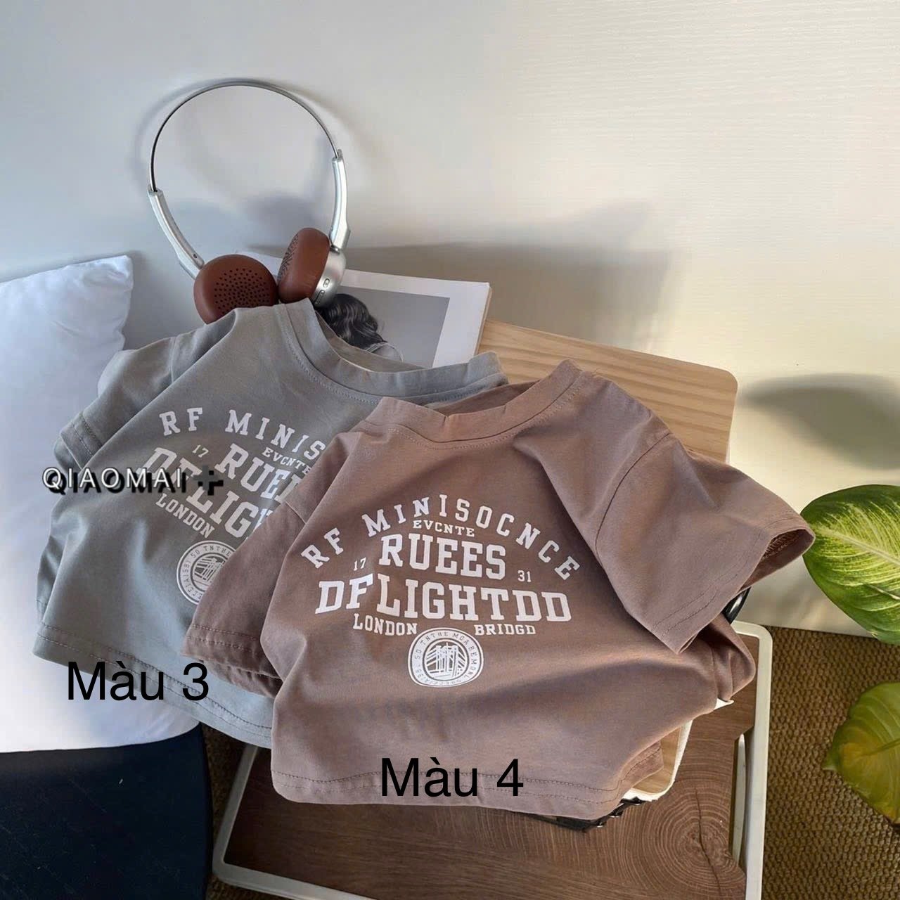 Áo cotton QC nhiều mẫu cho bé size 90-130
