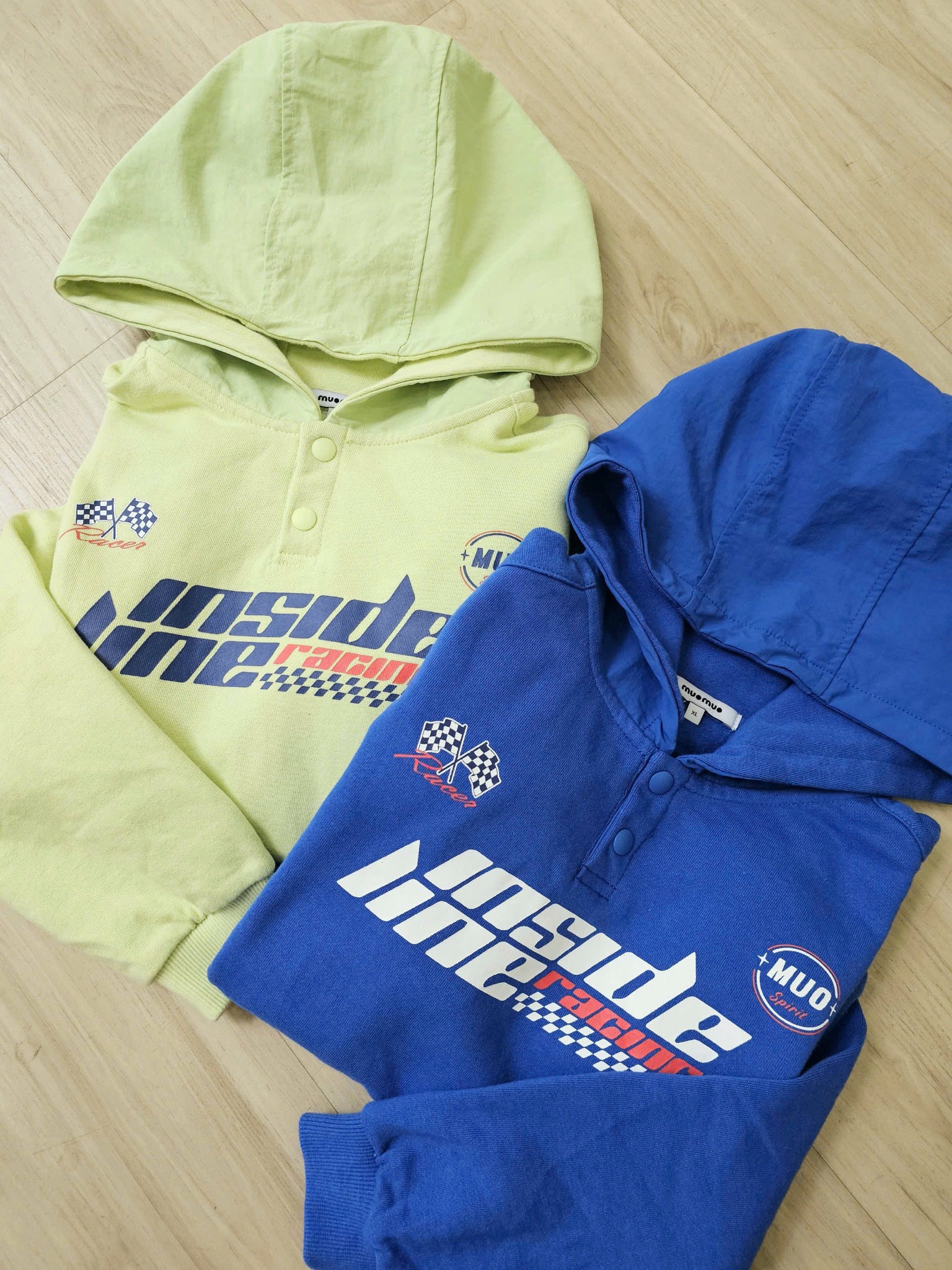 Áo hoodie nỉ bông Muomuo xuất Hàn 2 màu bé trai size 120-160