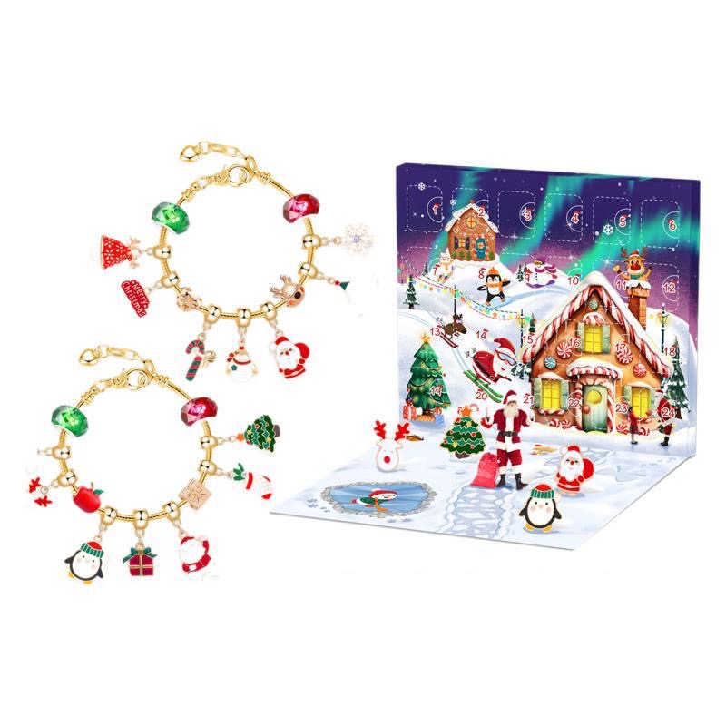 Hộp quà noel ngẫu nhiên - vòng tay kèm charm chủ đề noel cho bé