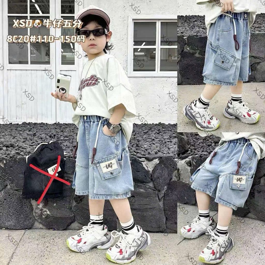 (Size 110-150 ) - Quần short jean mềm QC nhiều mẫu cho bé trai size 110-150