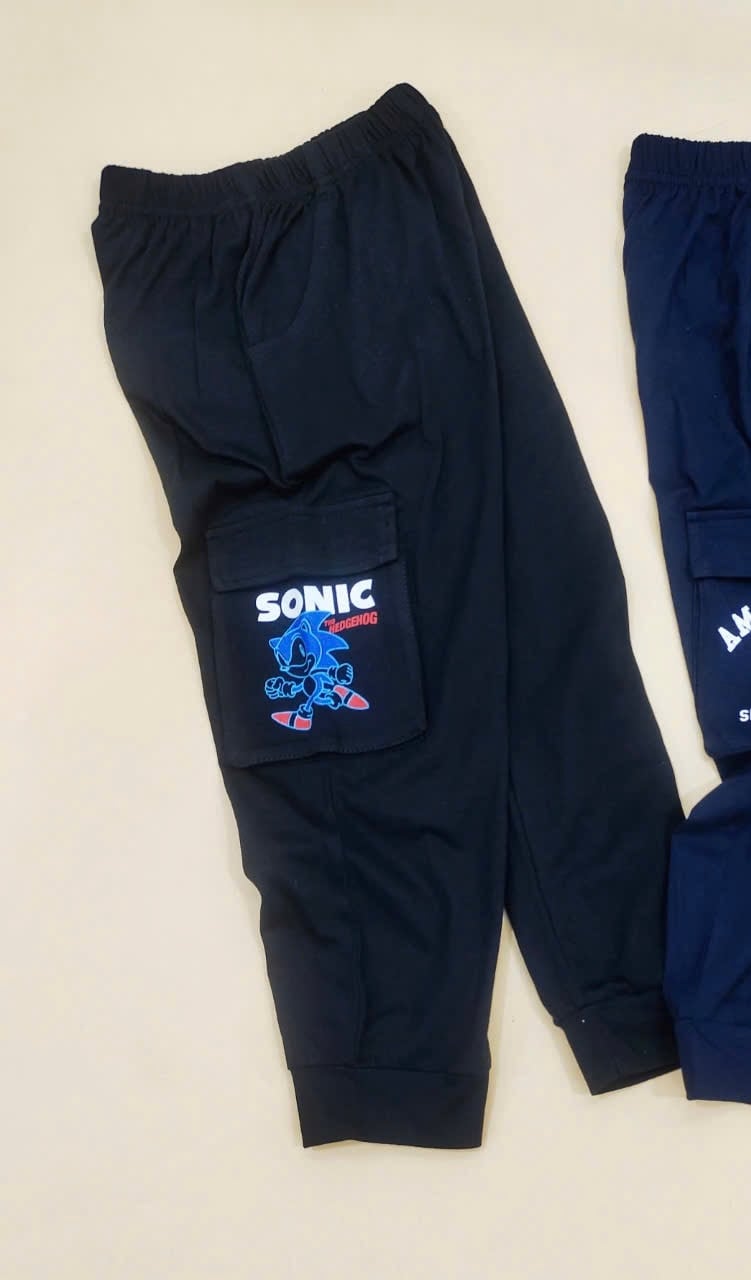 Quần cotton jogger túi hộp bé trai nhiều màu size 2-8y