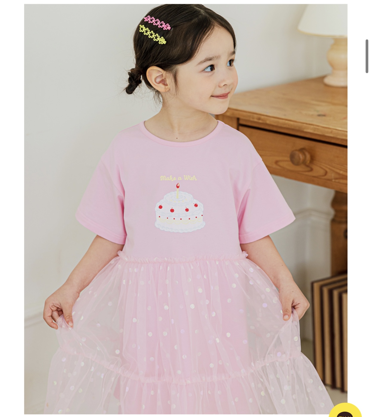 Váy cotton Bebezoo phối ren mềm bánh sinh nhật 2 màu hồng/xanh size 100-140