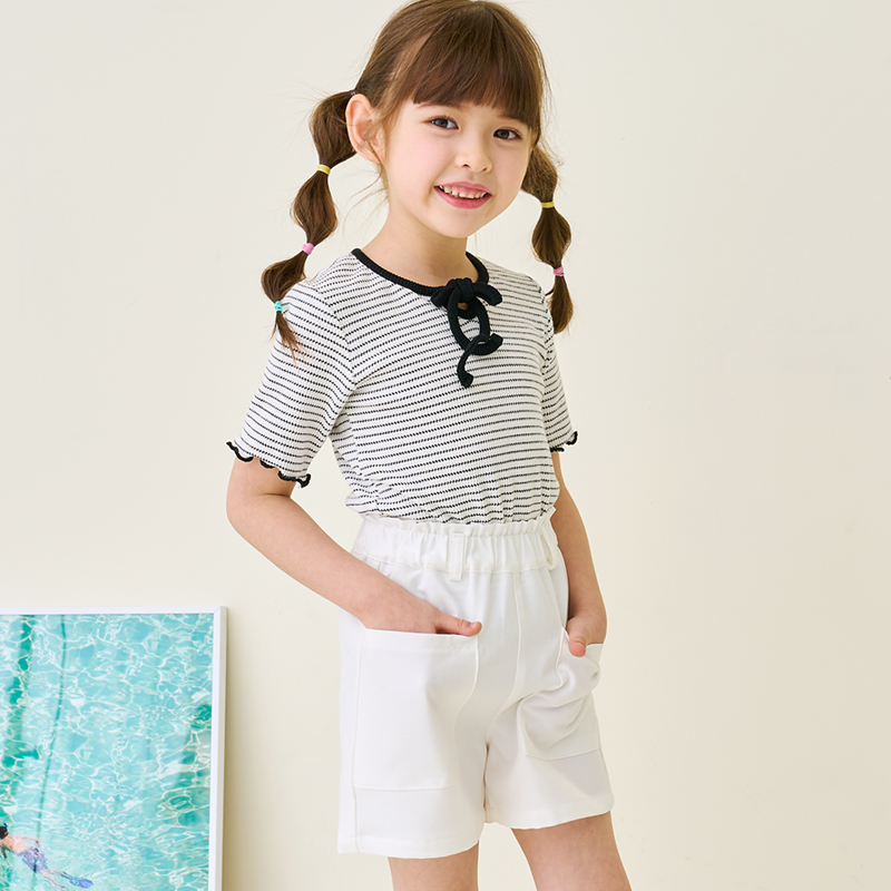 Quần short Bebezoo 2 màu tím/trắng BG size 100-140