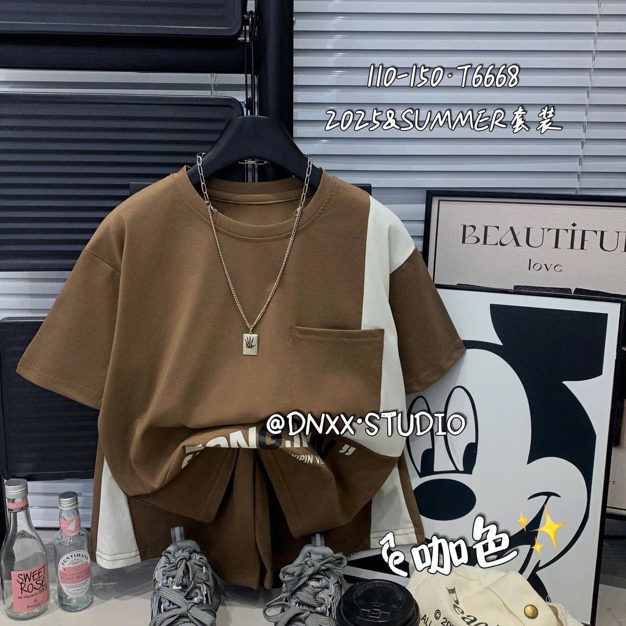 Bộ cotton QC nhiều màu cho bé trai size 110-150