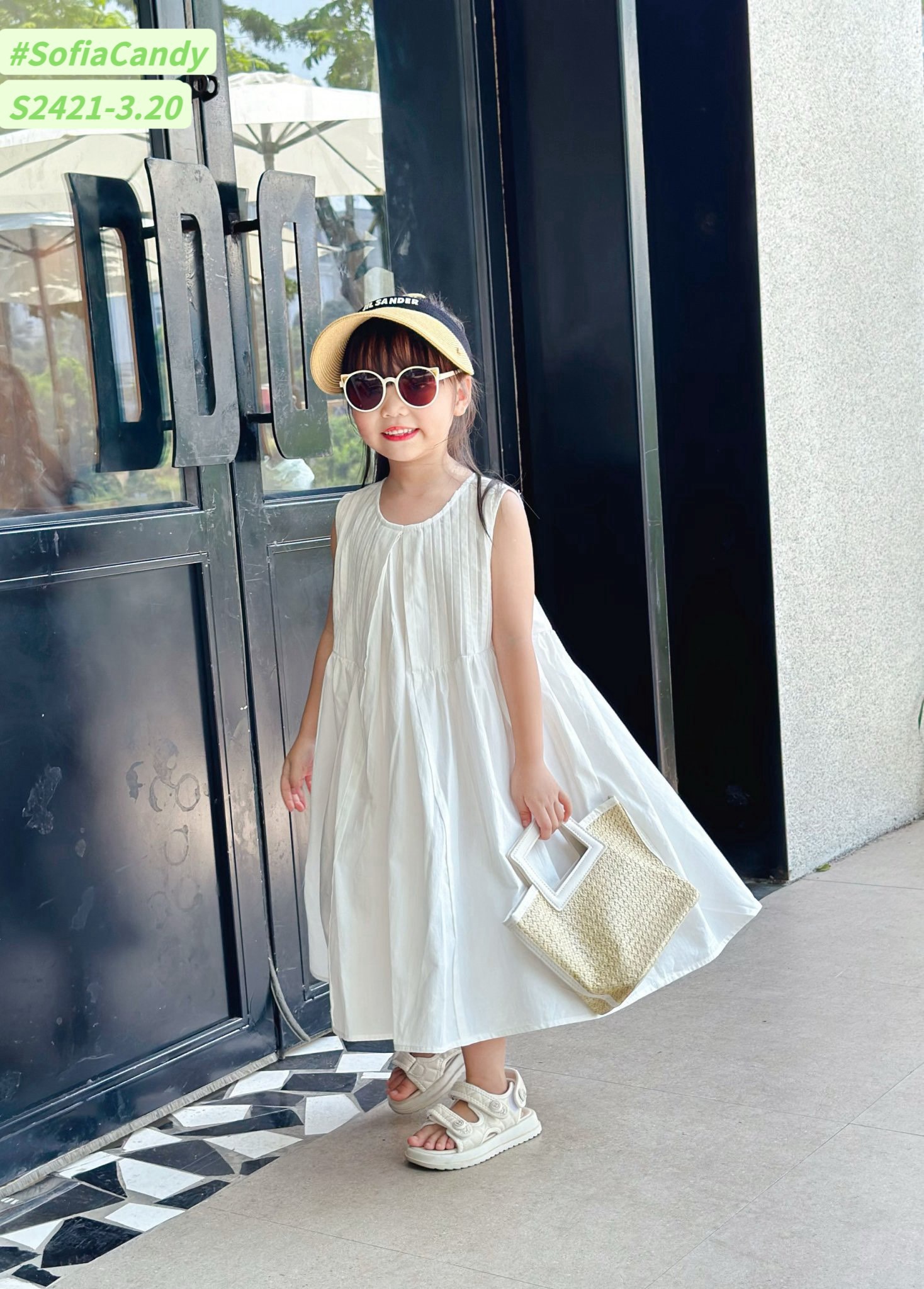 Váy Sofia Candy sát nách hở lưng nhiều màu BG size 1-10y