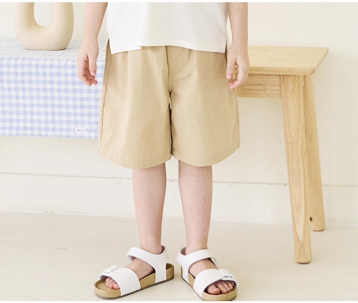 Quần short Bebezoo kaki 3 màu Be/Trắng/Đen BT size 100-150