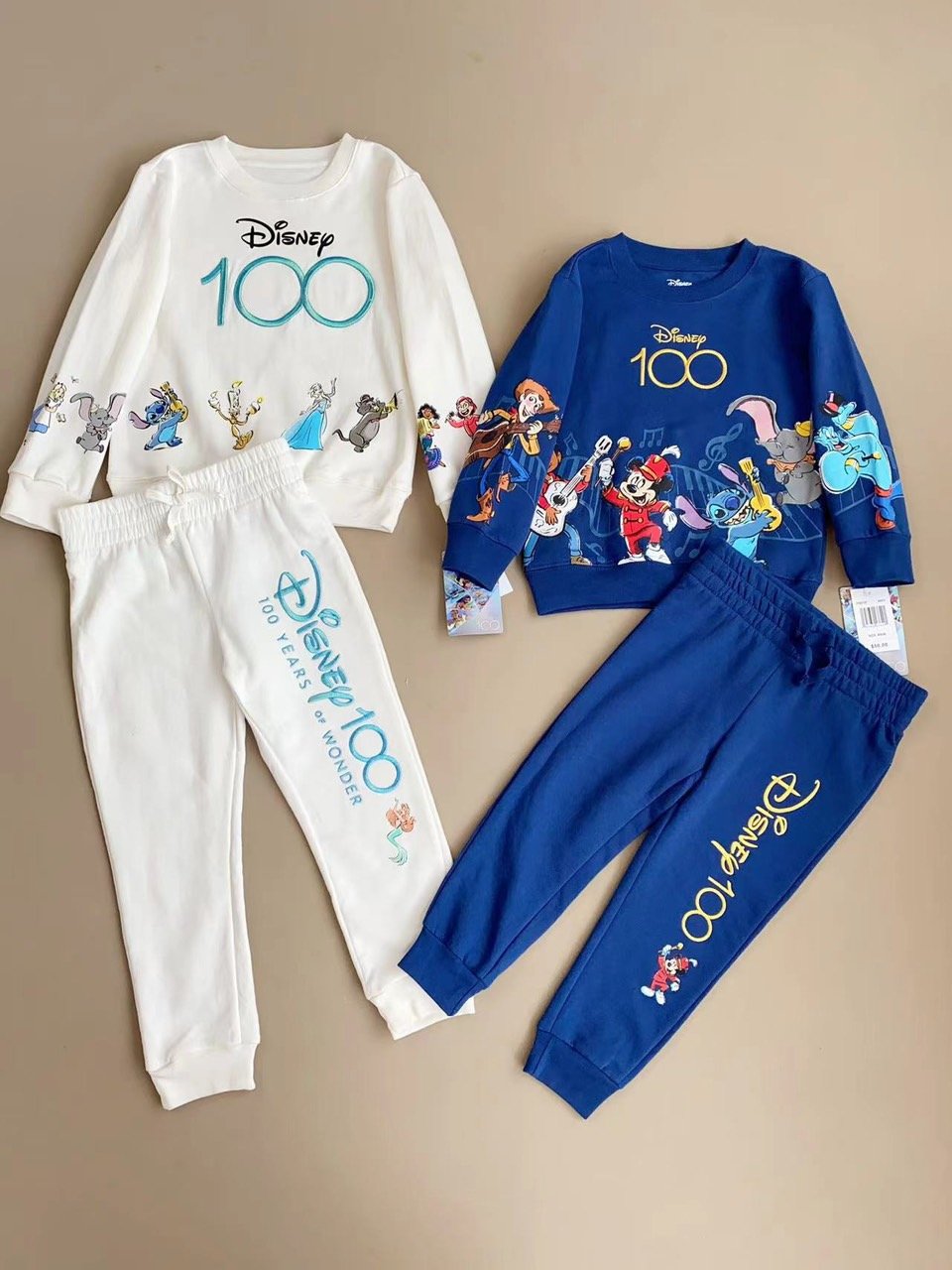 Bộ nỉ bông Disney nhiều hình Bé Gái size 3 - 10y