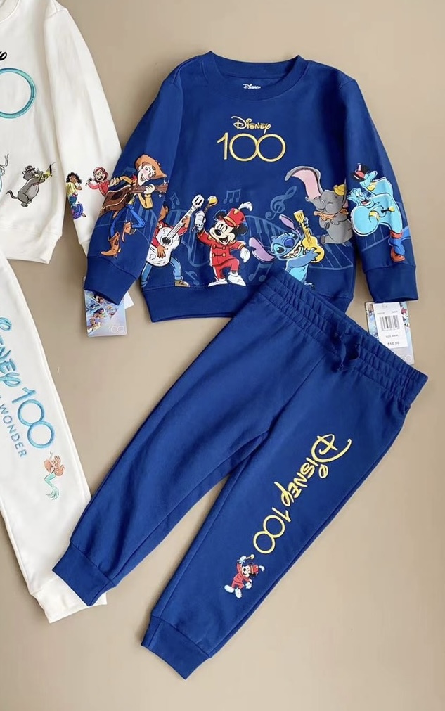 Bộ nỉ bông Disney nhiều hình Bé Gái size 3 - 10y