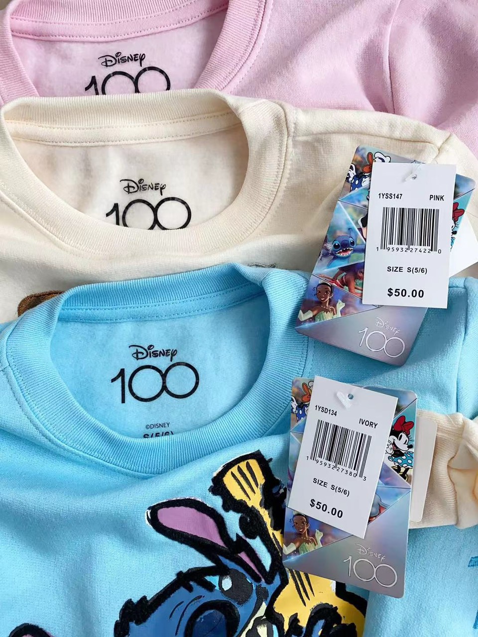 Bộ nỉ bông Disney nhiều hình Bé Gái size 3 - 10y