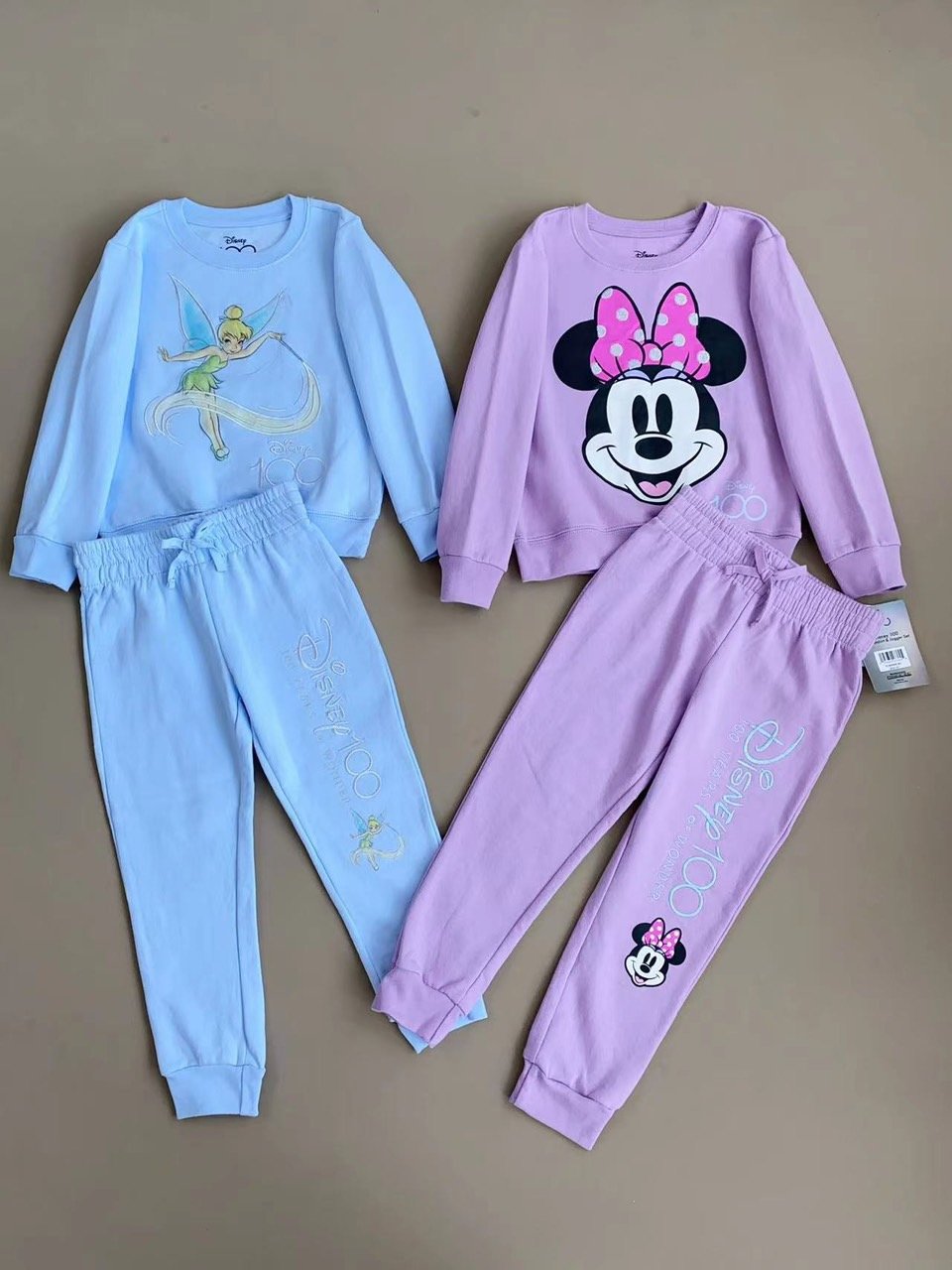 Bộ nỉ bông Disney nhiều hình Bé Gái size 3 - 10y