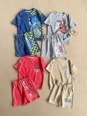 Bộ da cá vải wash mềm Marvel nhiều màu BT size 4-7y