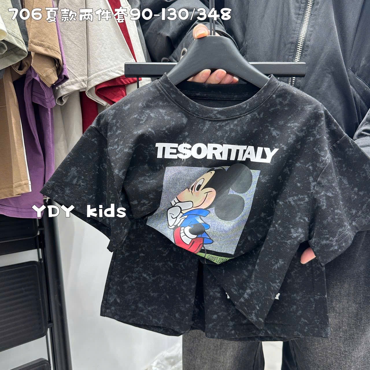 Bộ cotton QC nhiều màu cho bé size 90-130