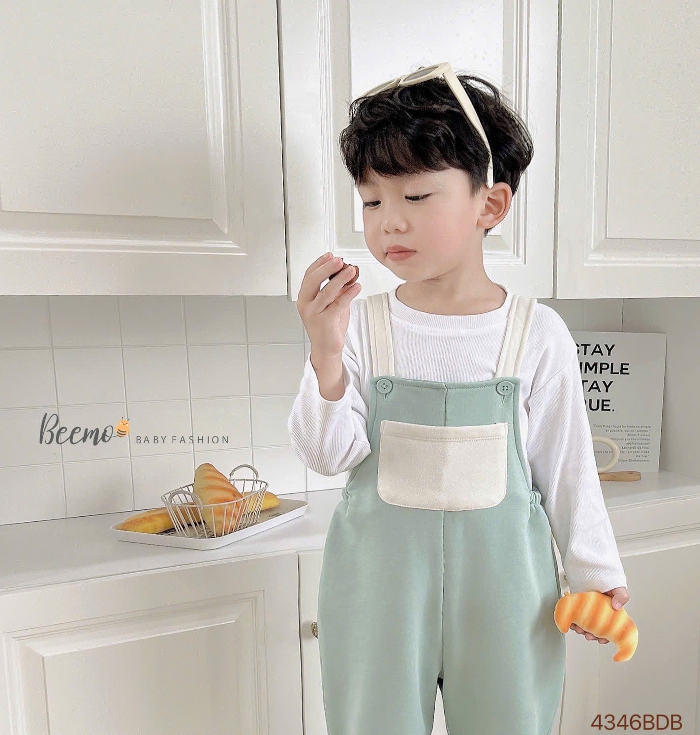 Set yếm da cá Beemo phối túi siêu cute cho bé size 80-120
