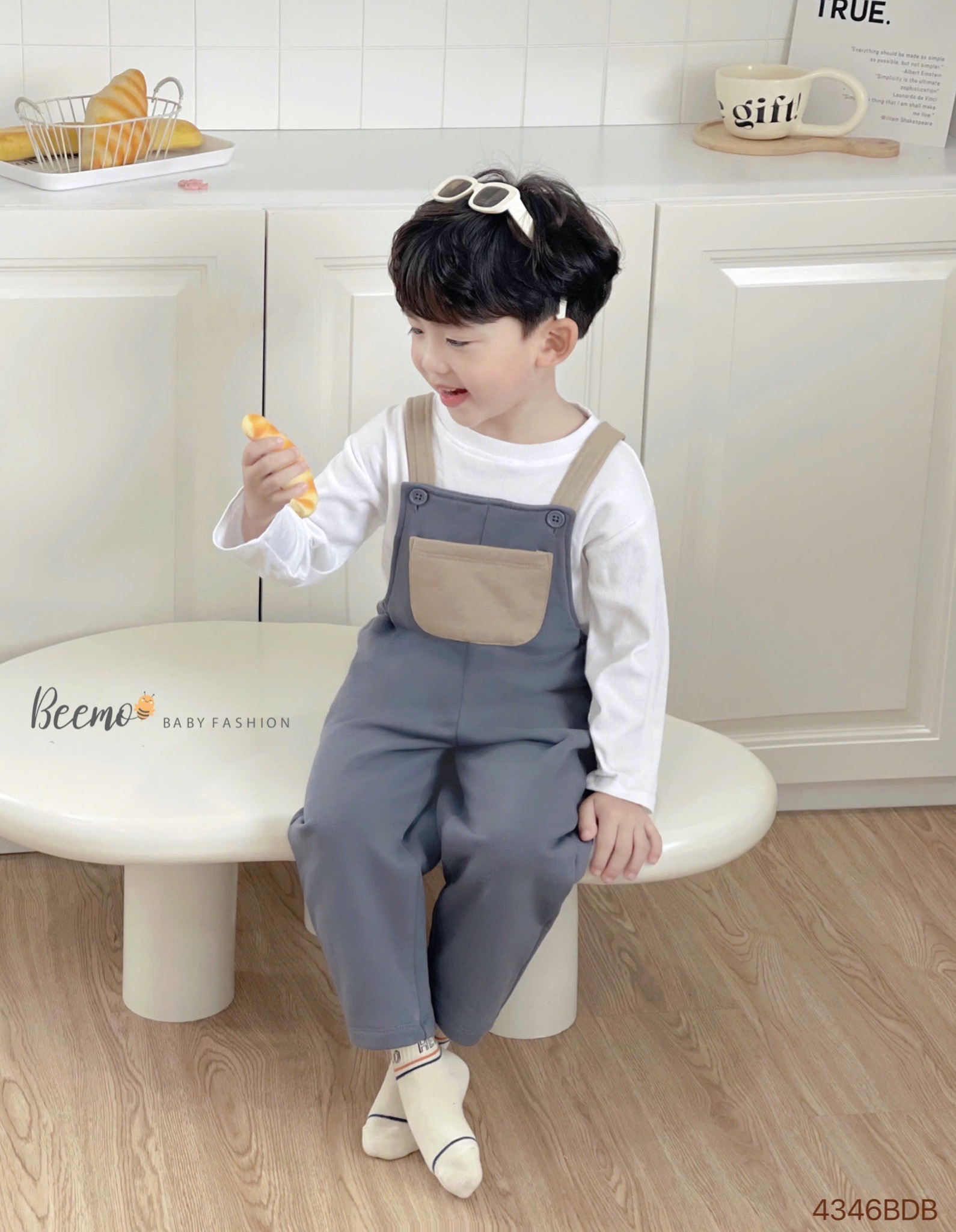 Set yếm da cá Beemo phối túi siêu cute cho bé size 80-120
