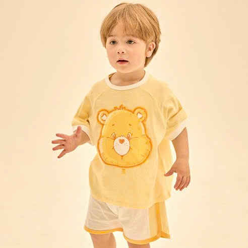 Bộ cotton Carebears hoạ tiết gấu nhiều màu cho bé size 90-130
