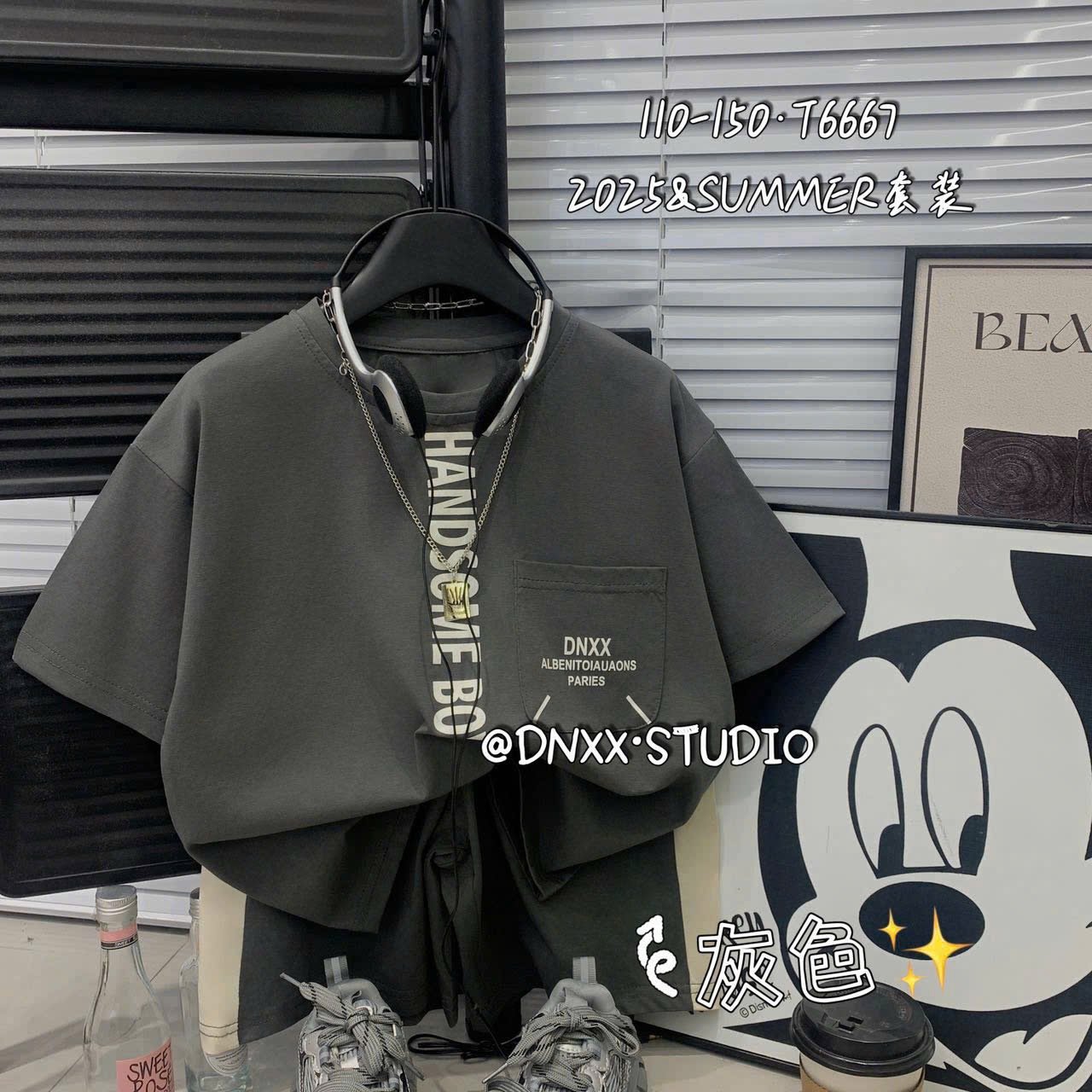 Bộ cotton QC nhiều màu cho bé trai size 110-150