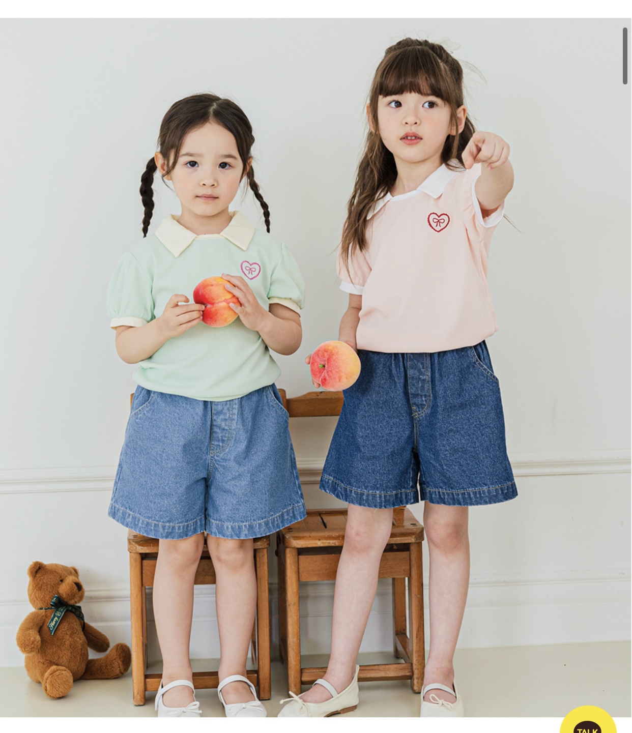 Áo polo cổ đức Bebezoo thêu nơ 2 màu BG size 100-140