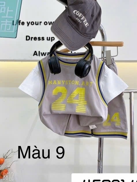(90-130) - Bộ thể thao phối tay nhiều màu QC cho bé size 90-130