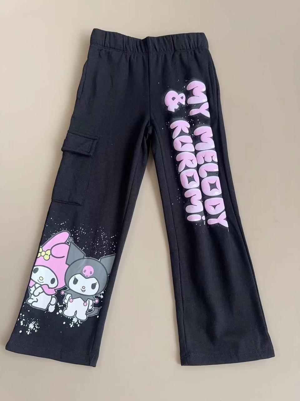 Bộ nỉ Besties dư xịn màu đen Kuromi bé gái size 5-16y