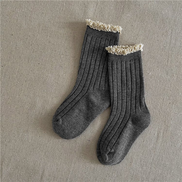 Tất cổ ren trắng nhiều màu cho bé gái size 3-12y