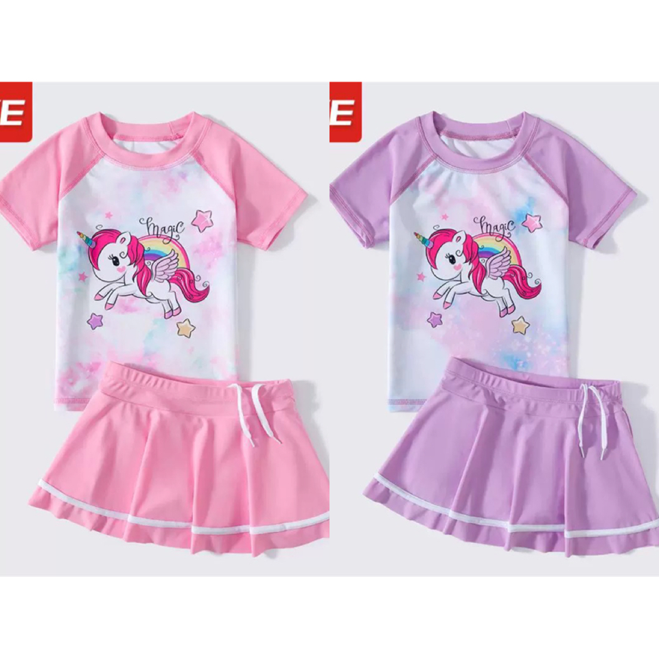 220 - Bộ bơi YUKE pony áo rời + chân váy liền quần size L-5XL