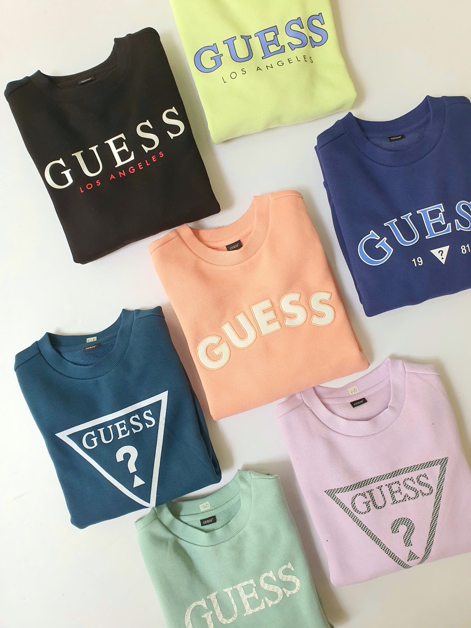 Áo nỉ bông G.uess dư xịn cổ tròn nhiều màu cho bé size 120-160