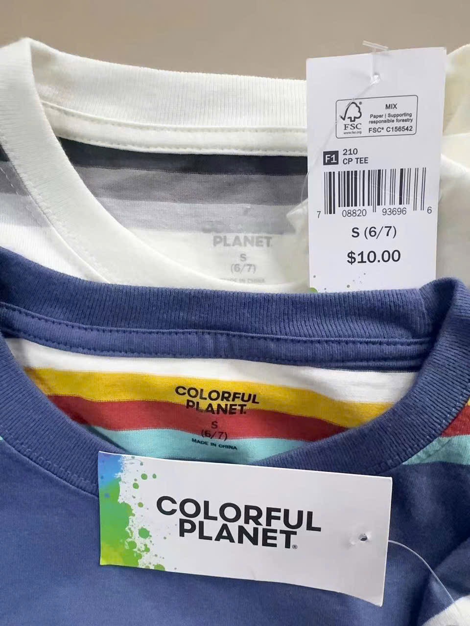 Áo cotton Colorful dư xịn kẻ 2 màu cho bé trai size 6-20y