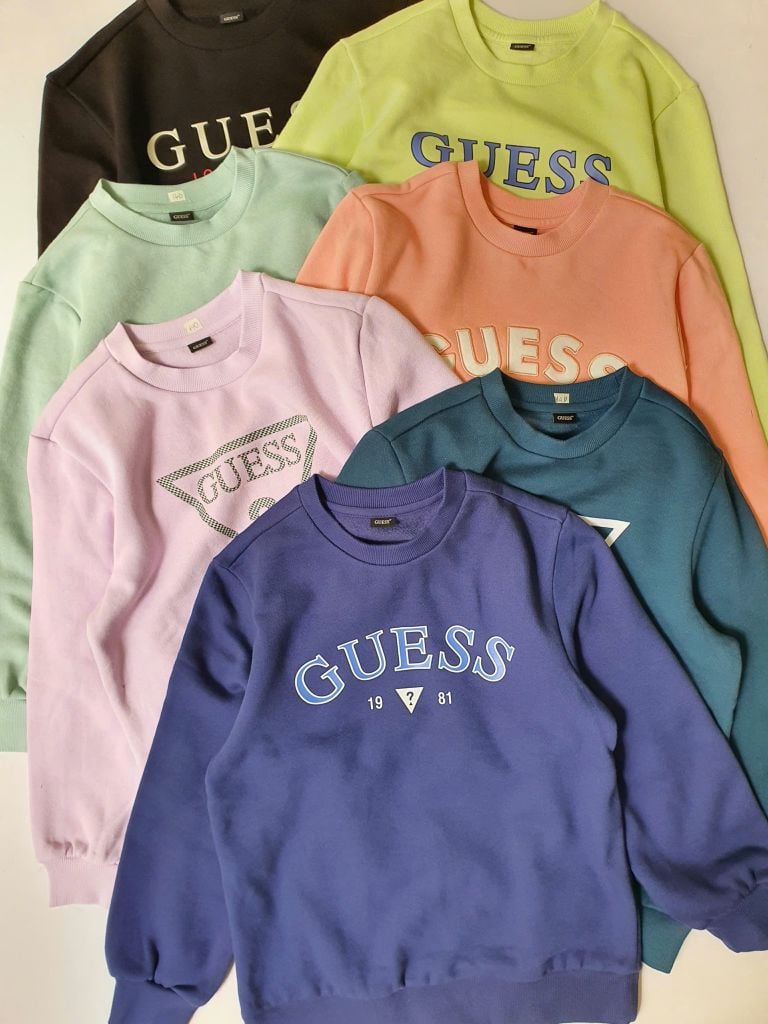 Áo nỉ bông G.uess dư xịn cổ tròn nhiều màu cho bé size 120-160