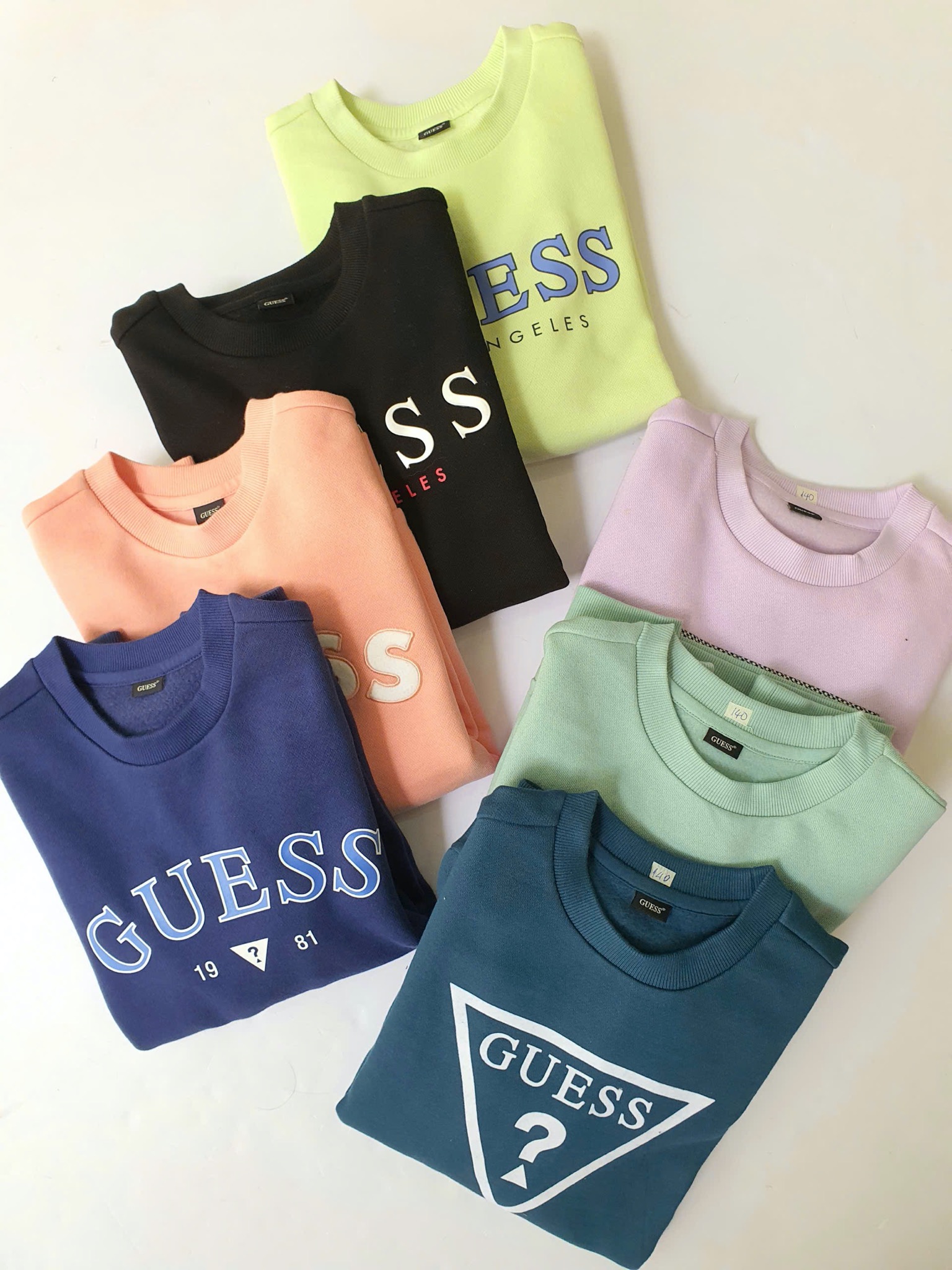 Áo nỉ bông G.uess dư xịn cổ tròn nhiều màu cho bé size 120-160