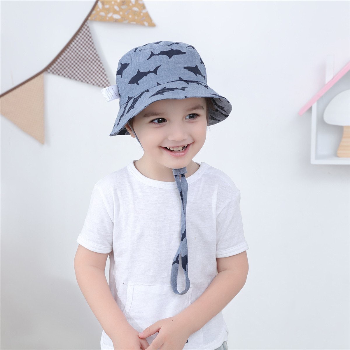 Mũ vải vành Miller BT - màu xanh jean shark