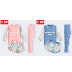 5564 - Set 3 chi tiết bộ bơi dài Yuke Dreamycolors Dream 2 màu xanh / hồng size L - 4XL