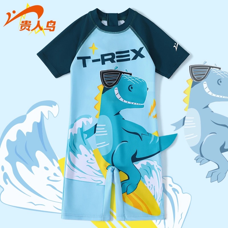 9952 - Bộ bơi GRN liền thân T-Rex khủng long 3 màu BT size 110-160