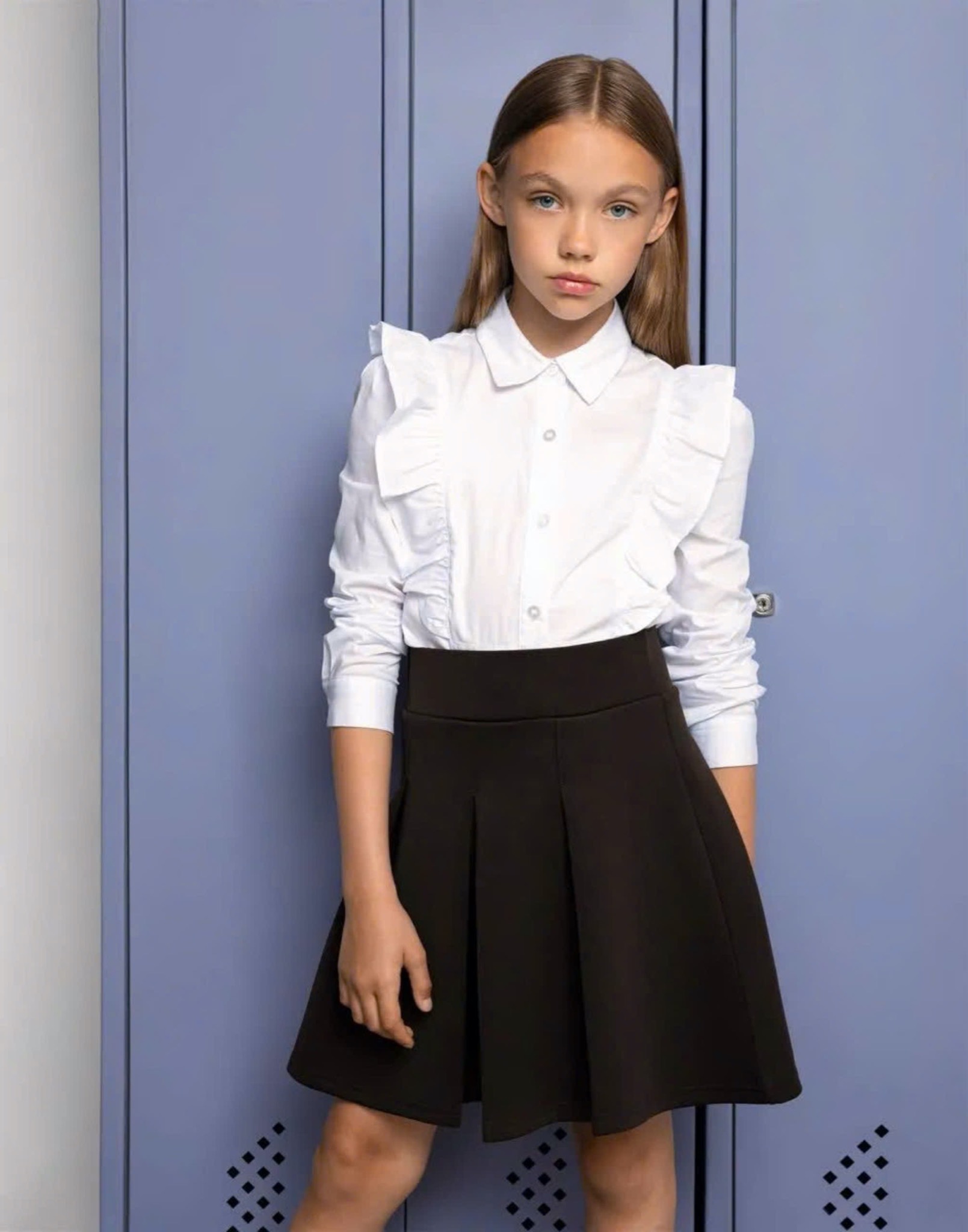Chân váy xếp ly cạp khoá dư xịn 3 màu bé gái size 8-13y