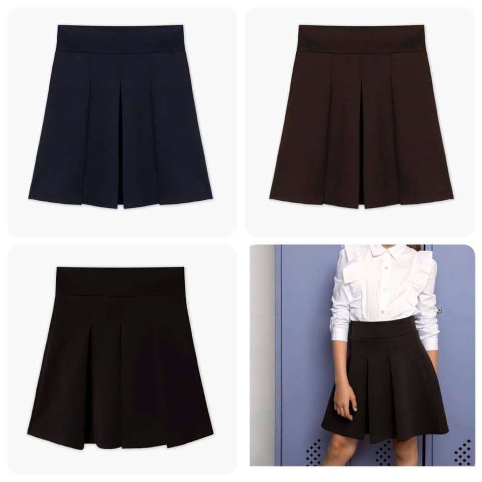 Chân váy xếp ly cạp khoá dư xịn 3 màu bé gái size 8-13y
