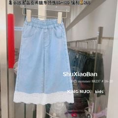 Quần jean giấy mỏng mặc mùa hè nhiều mẫu cho bé gái size 80-120
