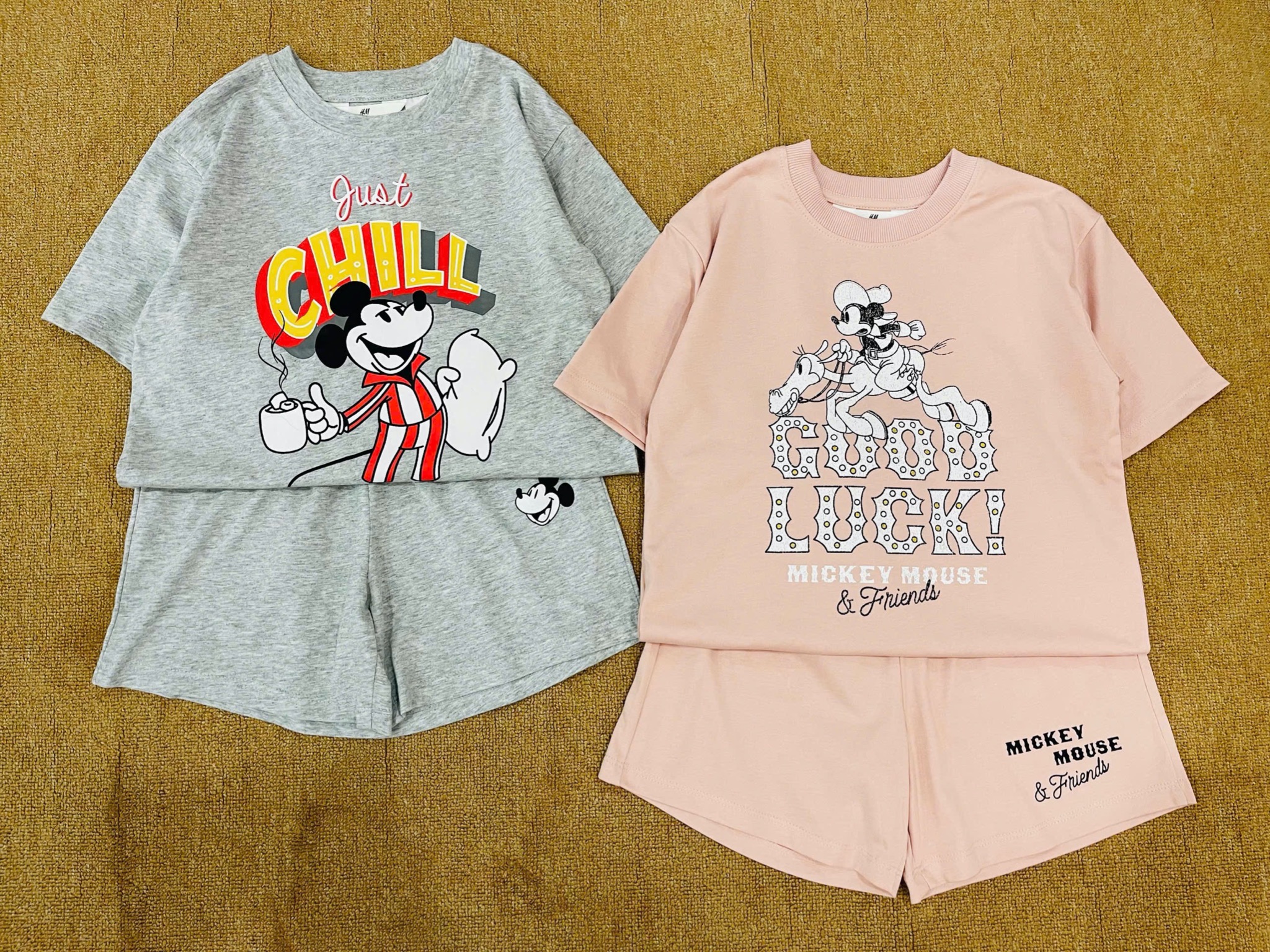 Bộ cotton HM dòng đại nhiều màu cho bé gái size 8-14y