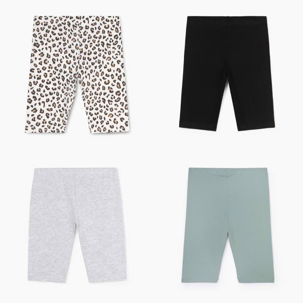 Legging cotton đùi GGJJ dư xịn nhiều màu cho bé gái size 2-8y