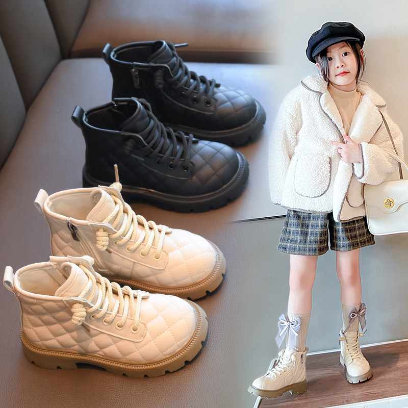 JN6929 - Bốt chần trám cao cổ nhiều màu cho bé size 26-36